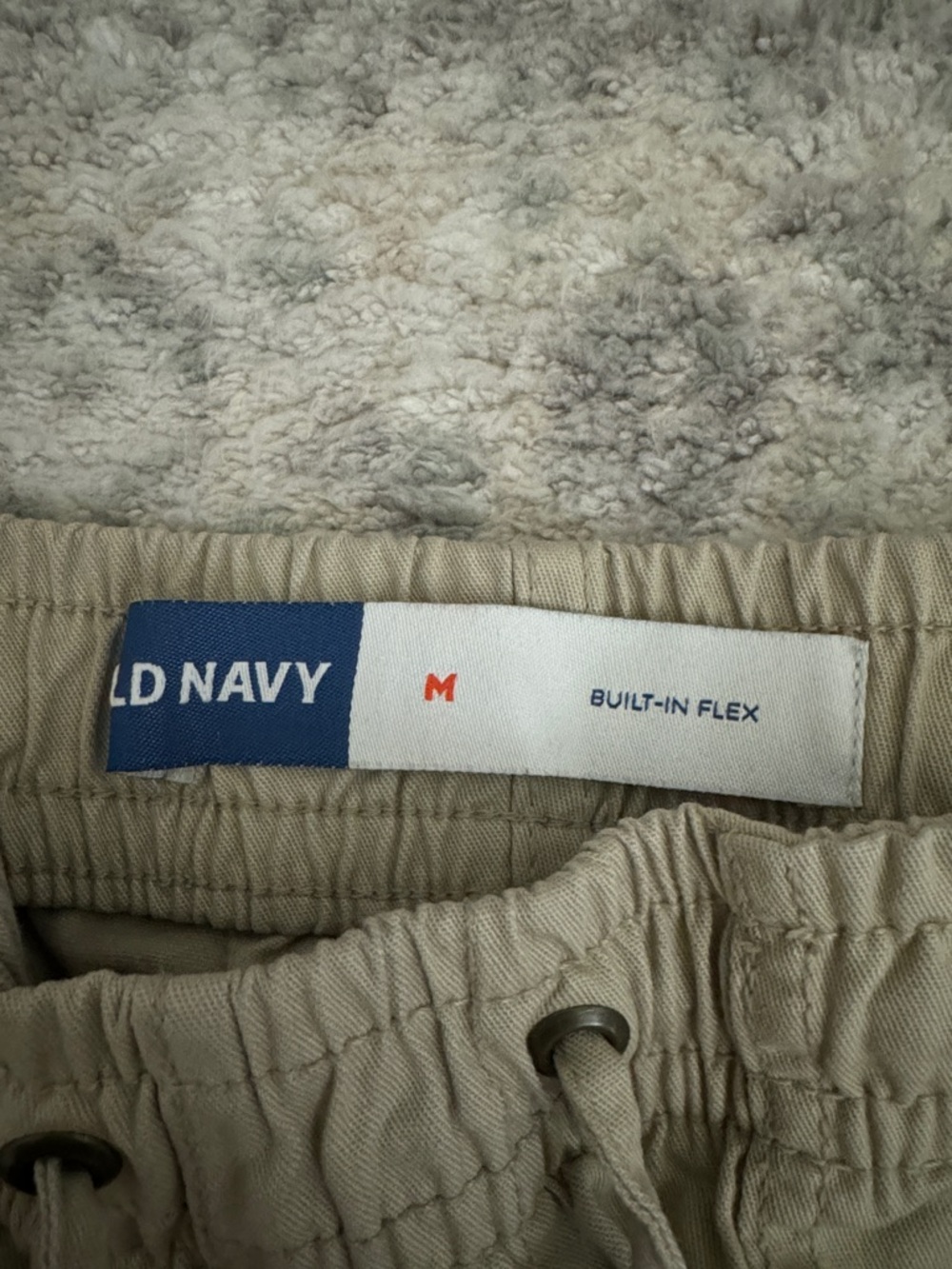 Old Navy Men's Khaki Elastic-Waist Chino Pants - Picture 2 of 5